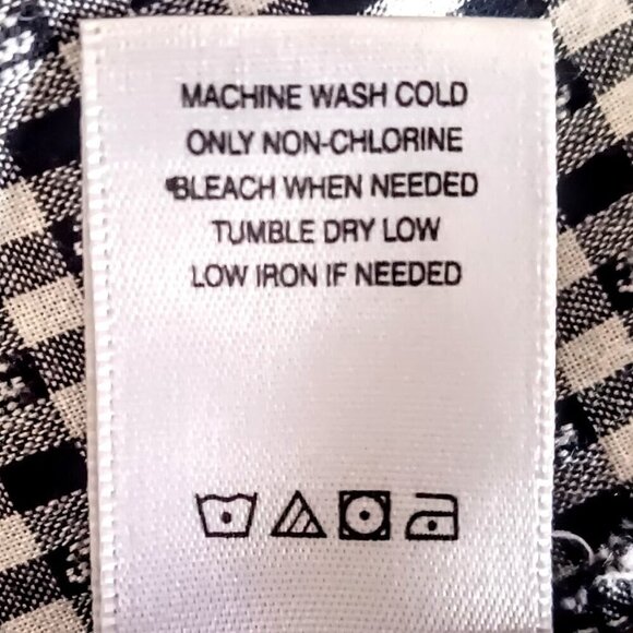 John Mark Black White Check Ribbed Back Boho Tunic Top - Picture 7 of 7